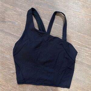 Lululemon Black Cropped Strappy Tank Top